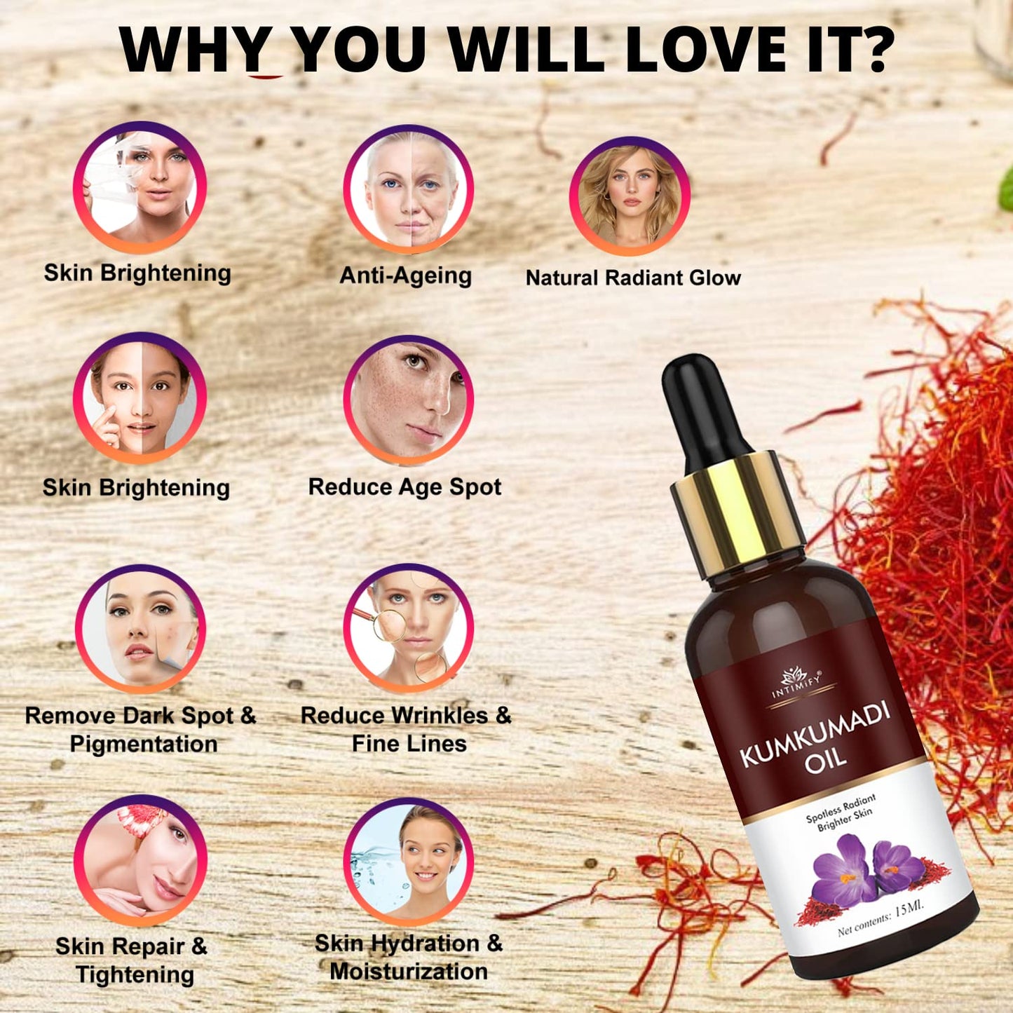 INTIMIFY Kumkumadi Tailam For Face, 30 ml Pack of 2