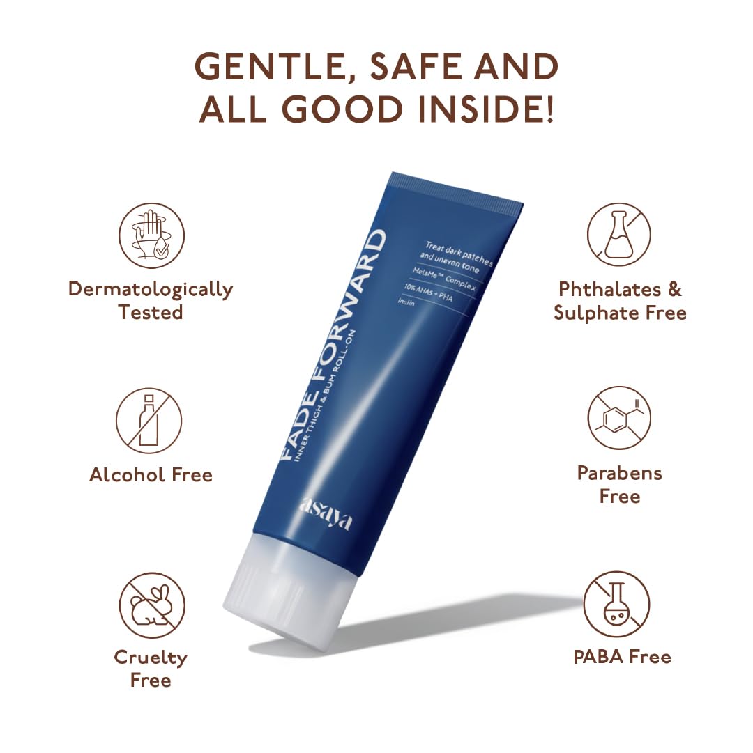 Asaya Fade Forward Inner Thigh & Bum AHA Roll-On, 70 ml