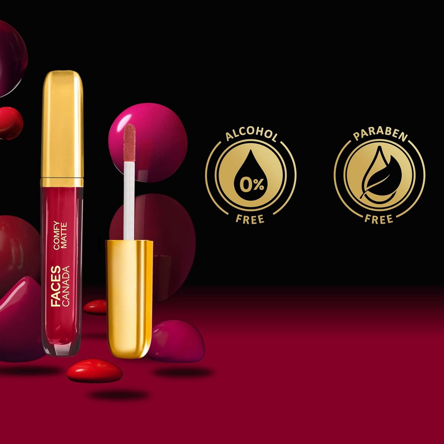 FACESCANADA Comfy Matte Liquid Lipstick - Fan Club 27, 3.8 ml | Comfortable 10HR Longstay | Intense Matte Color