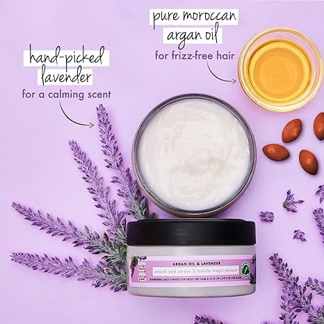 Love Beauty & Planet Argan Oil & Lavender Magic Mask for Smooth Frizz Free Hair|No Sulfates,No Paraben|200ml