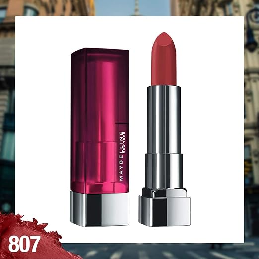 Maybelline New York Matte Lipstick, Intense Colour, Moisturised Lips, Color Sensational Creamy Matte, 807 Dried Rose, 3.9g