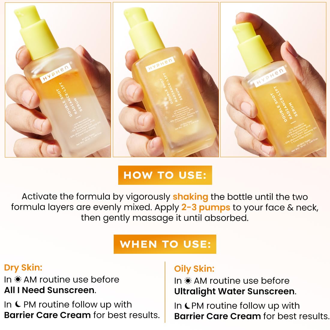 Hyphen 18% Brightening + 20% Collagen Face Serum, 50 ml