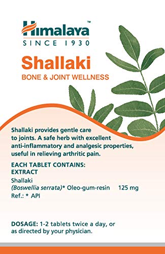 Himalaya Wellness Shallaki Bone & Joint Wellness | Reduces pain and inflammation | Tablets - 60 Count, White