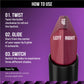 Staze 9to9 3 in 1 Lipstick | 3 Unique Shades in 1 | 12 HRS Long Lasting, Transferproof | Non-drying Formula with Intense Color Payoff | 04 Nude Orchid | 3.8 g