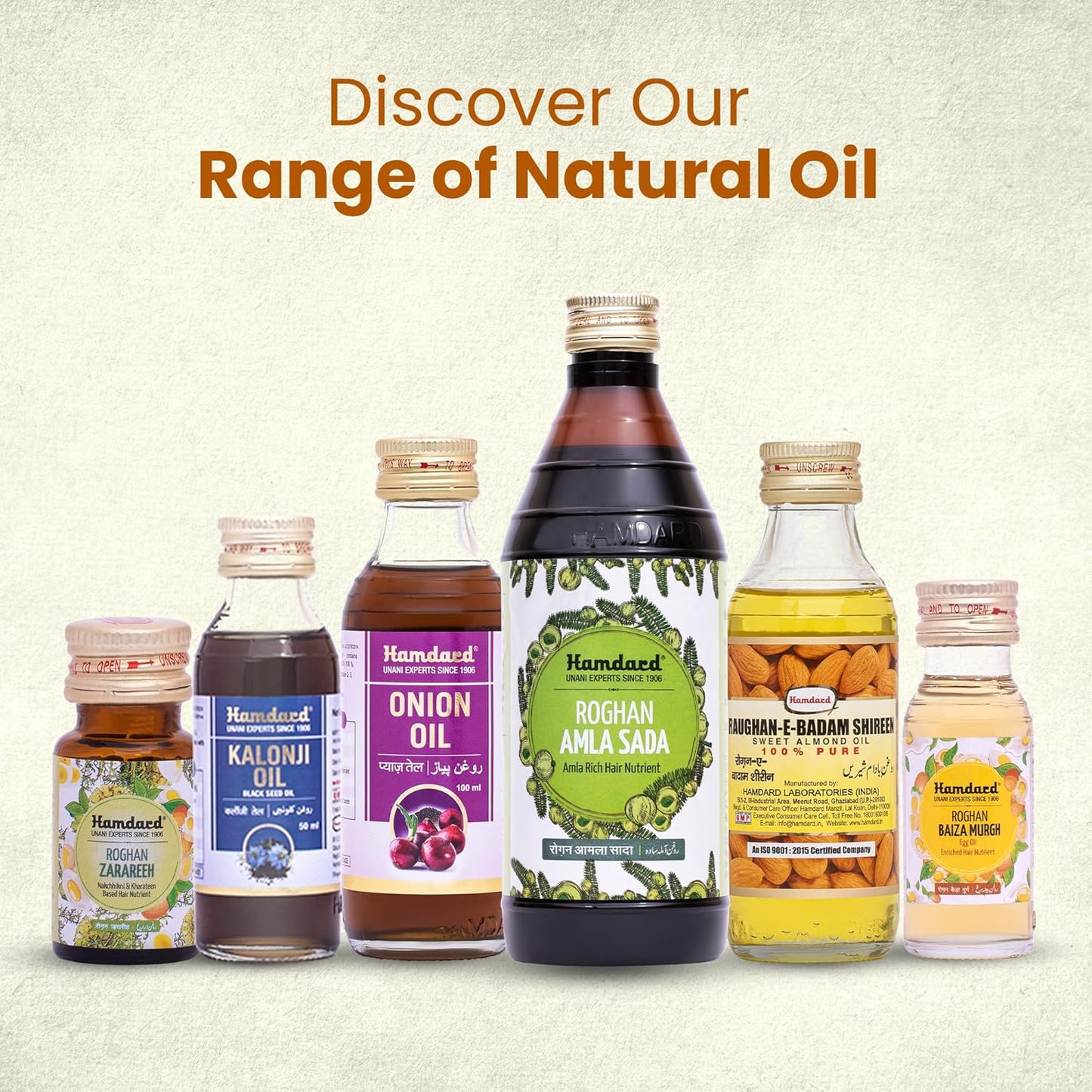 Hamdard RAUGHAN-E-BADAM SHIREEN Sweet Almond Oil for Body, Skin & Hair, 100 ml