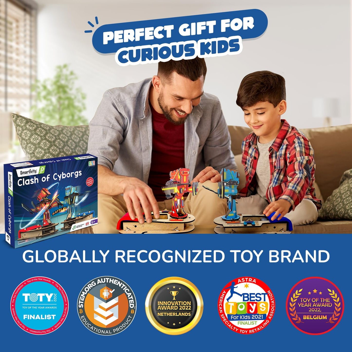 Smartivity 2in1 Fighting Robots Toy for Kids 6-12 Years Old I Build and Fight - 2 Action Characters