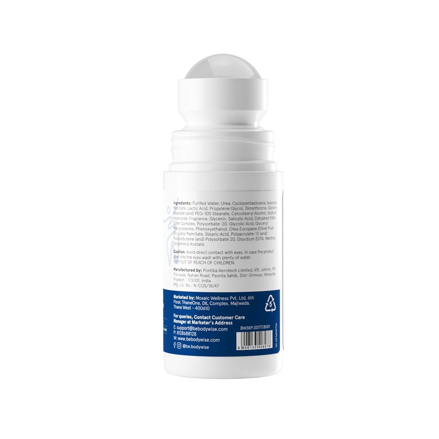 Be Bodywise 30% Urea Foot Cream Roll On, 50 ml