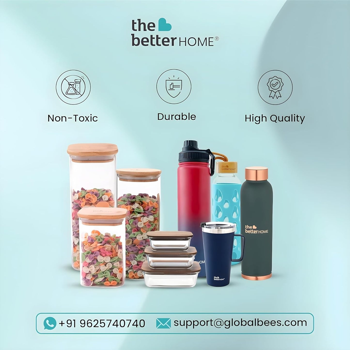 The Better Home Copper Water Bottle, 950 ml