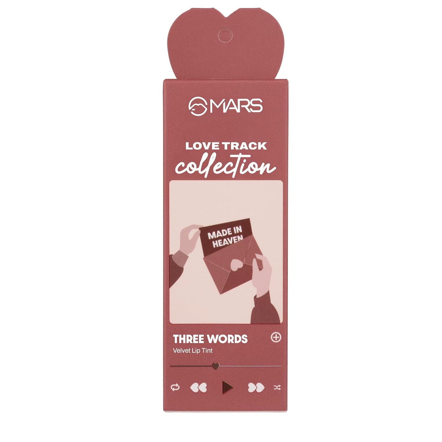 MARS Love Track Velvet Lip Tint (2.8ml) (THREE WORDS) | Velvet Matte Finish | Non-Sticky & Lightweight | Highly Pigmented | Comfortable Wear | 6 Flattering Shades