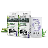 Dr.Rashel Bamboo Charcoal Nose Pore Strips, 20 Strips + 20 Wipes, Pack Of 2