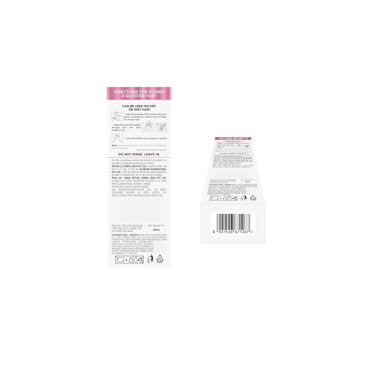 Loreal Paris Glycolic Gloss Serum, 80 ml