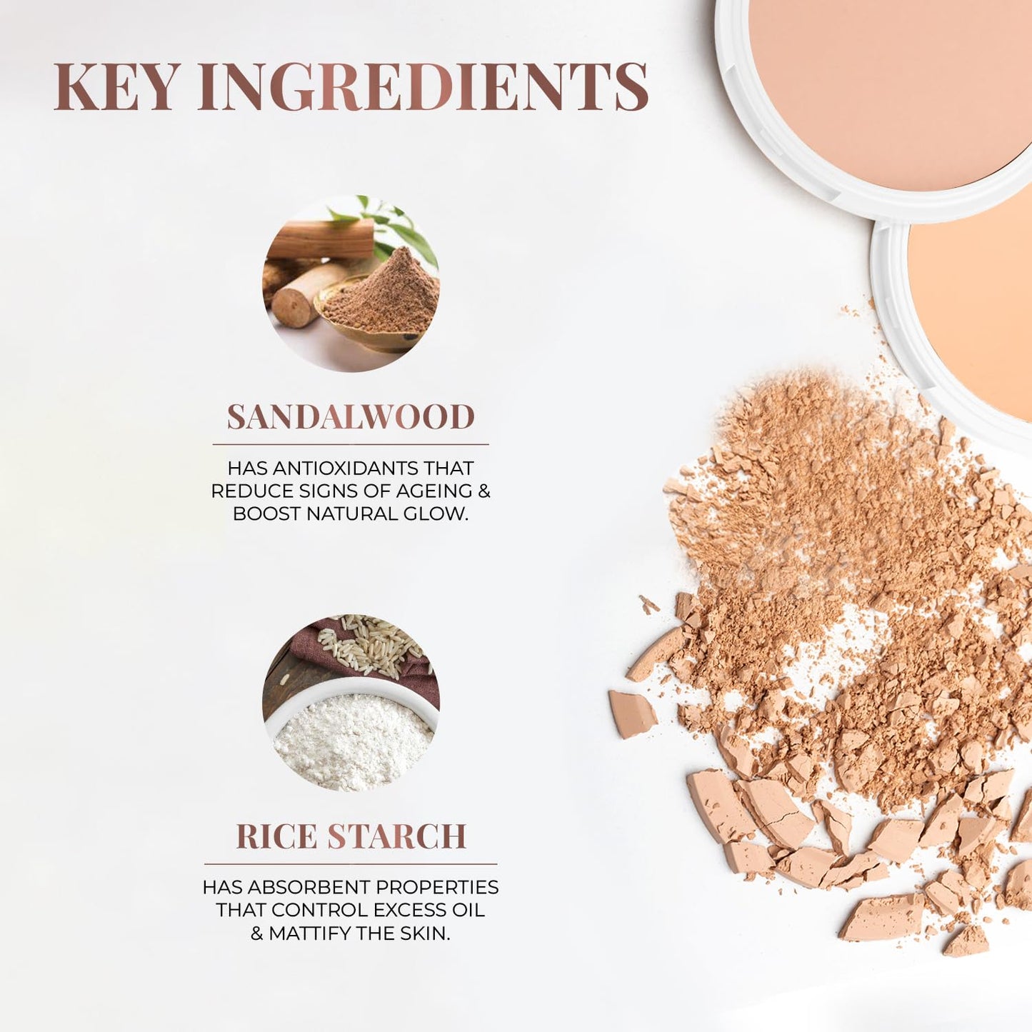 Just Herbs Oil Control Radiance Booster Age Defying Compact Powder 9 gm