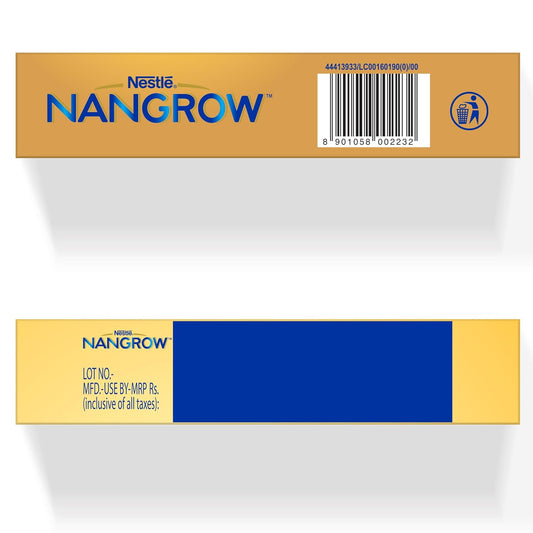 Nangrow Nutritious Milk Drink Powder For Growing Children Toddler Aged 2-6 Years, Creamy Vanilla Flavor, 400 gm