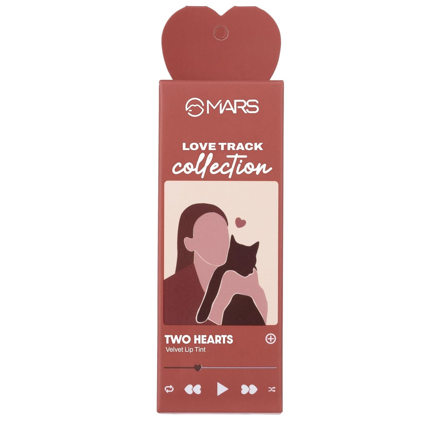 MARS Love Track Velvet Lip Tint (2.8ml) (TWO HEART) | Velvet Matte Finish | Non-Sticky & Lightweight | Highly Pigmented | Comfortable Wear | 6 Flattering Shades