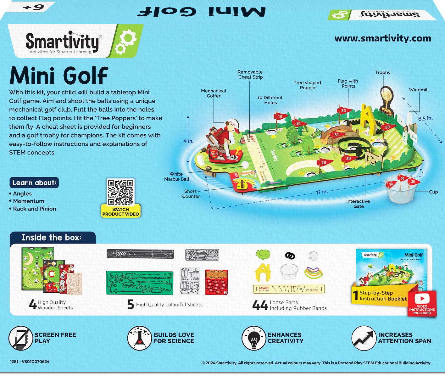 Smartivity Mini Golf Tabletop Game for Kids 6-12 Years Old