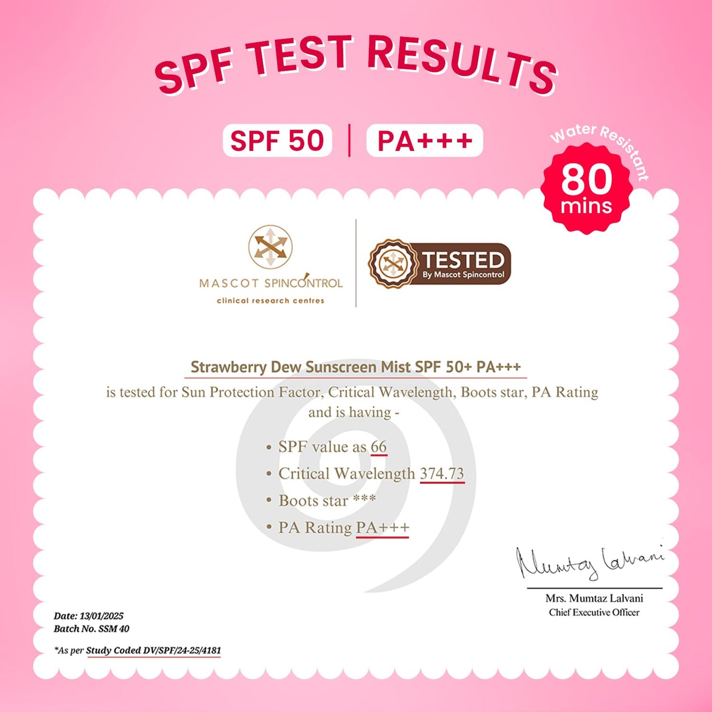 Dot & Key Strawberry + Niacinamide Sunscreen Mist SPF 50+ PA+++,80 ml