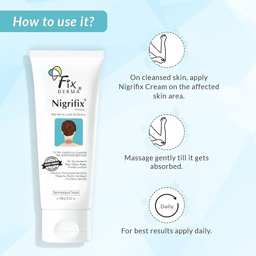 Fixderma Nigrifix cream for Acanthosis Nigricans | Underarm Cream Effective for Armpit, Knees, Elbows & Knuckles-100g