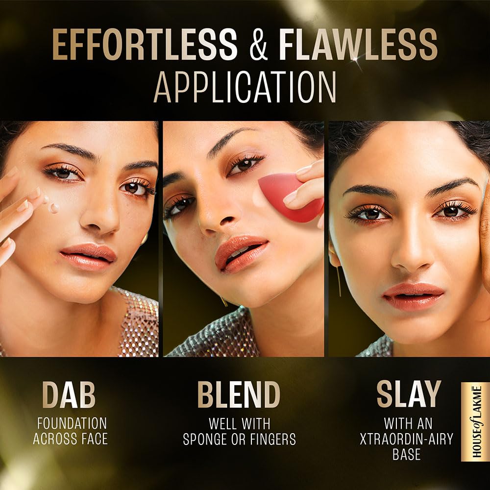Lakme Xtraordin Airy Mattreal Matte Medium Coverage Mousse, Ivory Fair 12 gm