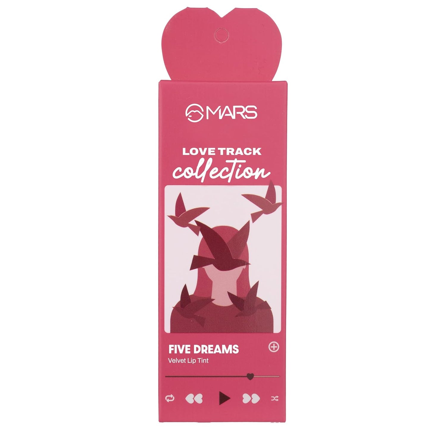 MARS Love Track Velvet Lip Tint (2.8ml) (FIVE DREAMS) | Velvet Matte Finish | Non-Sticky & Lightweight | Highly Pigmented | Comfortable Wear | 6 Flattering Shades
