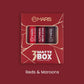 MARS Matte Box Set of 3 Lipsticks for Women, 01-Red & Maroon