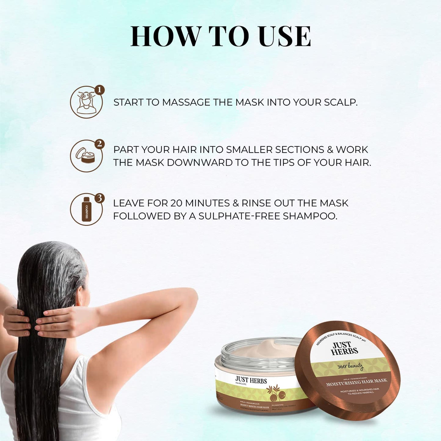 Just Herbs Ayurvedic Shirolepam Hair & Scalp Treatment Mask Cream 200 gm