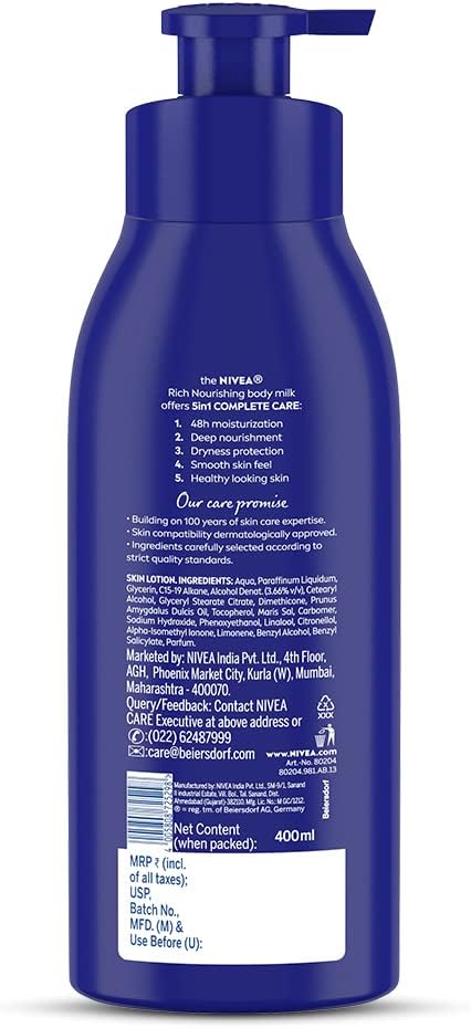 Nivea Body Lotion For Very Dry Skin, Nourishing Body Milk With 2X Almond Oil, 400ml