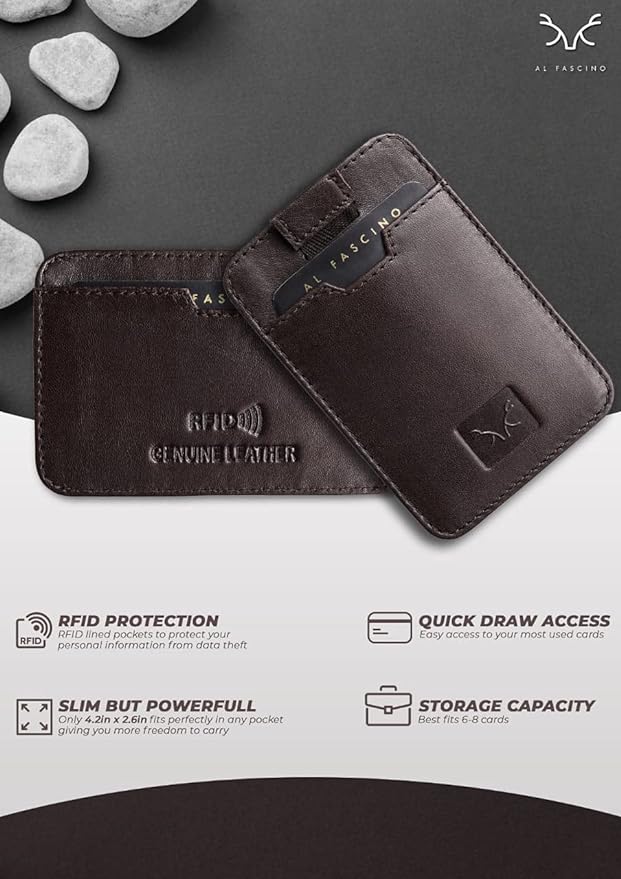 Al Fascino Slim Wallet for Men ATM Card Holder Small Wallet for Men RFID Wallet