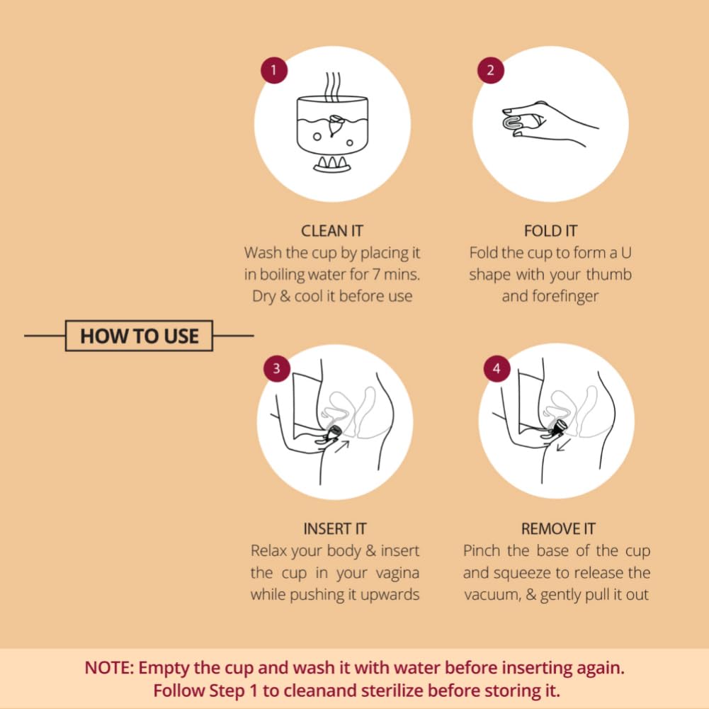Carmesi Menstrual Cup for Women | Medium Size - With Free Pouch