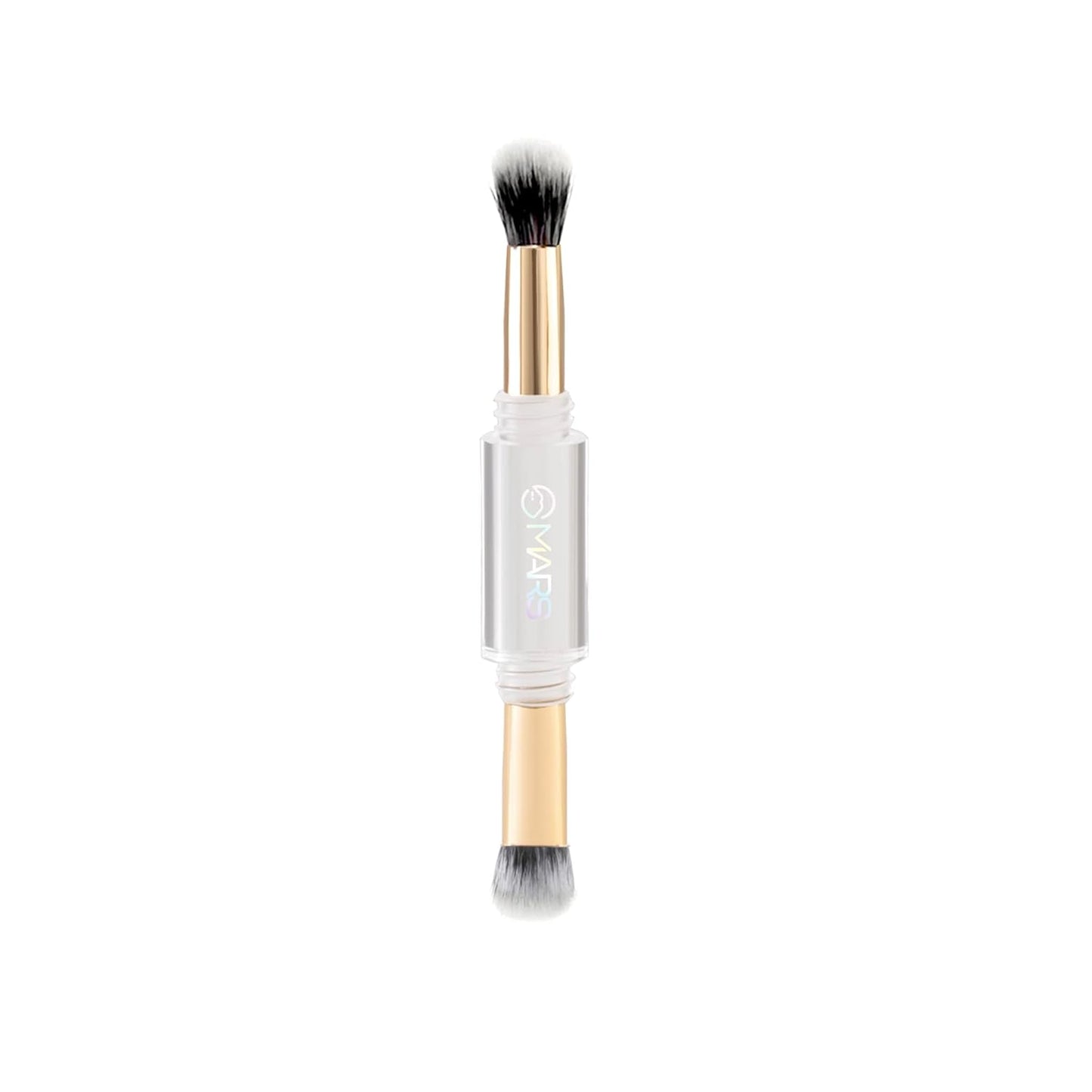 MARS 4 in 1 Travel Brush with Foundation Brush, Powder Brush, Eyeshadow Blending Brush & Flat Brush | Soft Bristles Makeup Brushes Set for Women