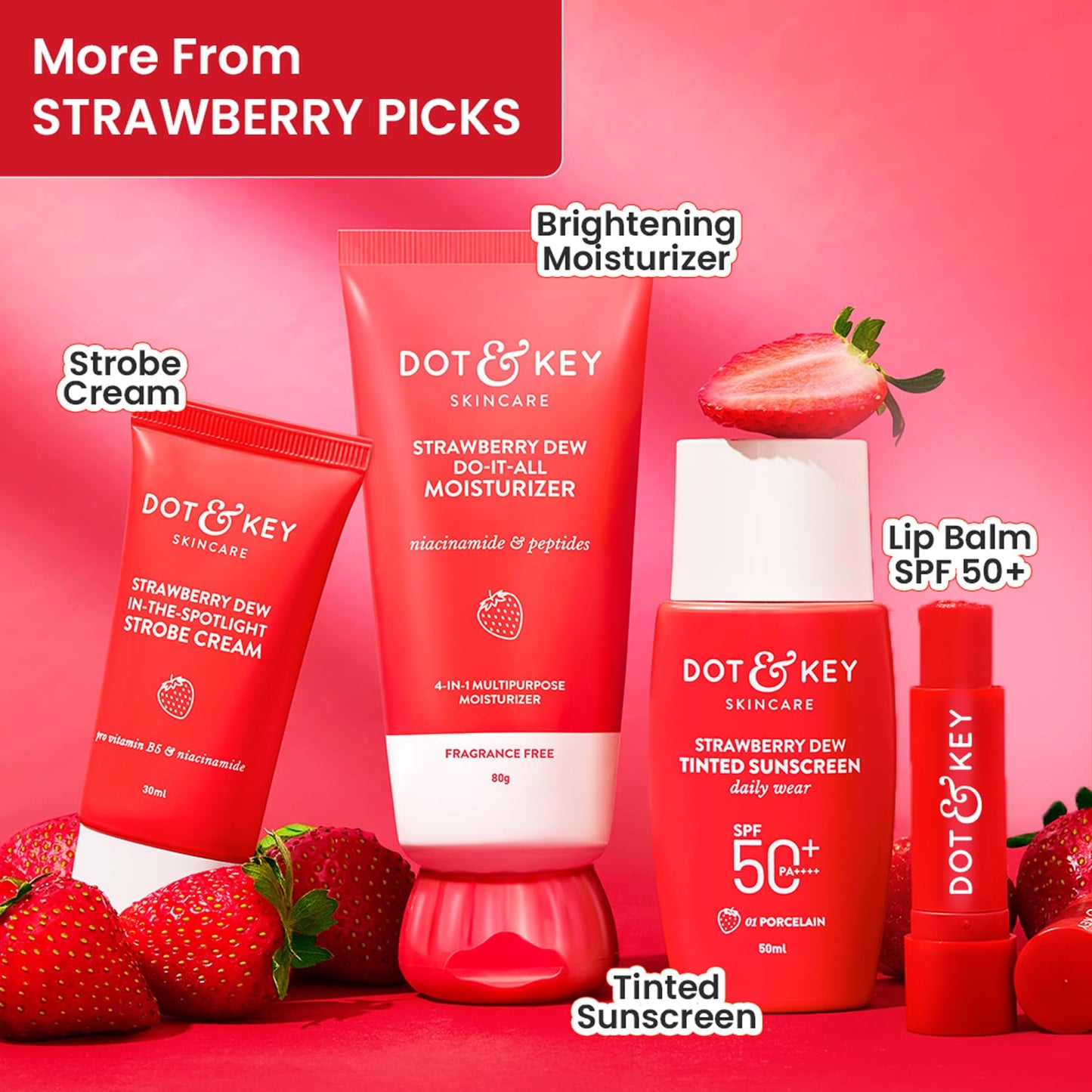 Dot & Key Strawberry Brightening Moisturizer, 80 gm
