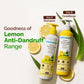 Mamaearth Lemon Anti-Dandruff Shampoo with Lemon, ZPTO, Climbazole, Aloe Vera for Itchy & Flaky Scalp | Upto 100% Dandruff Reduction & 3X Softer Hair in 1 Wash | Soothes Scalp | Reduces Frizz | 250 ml