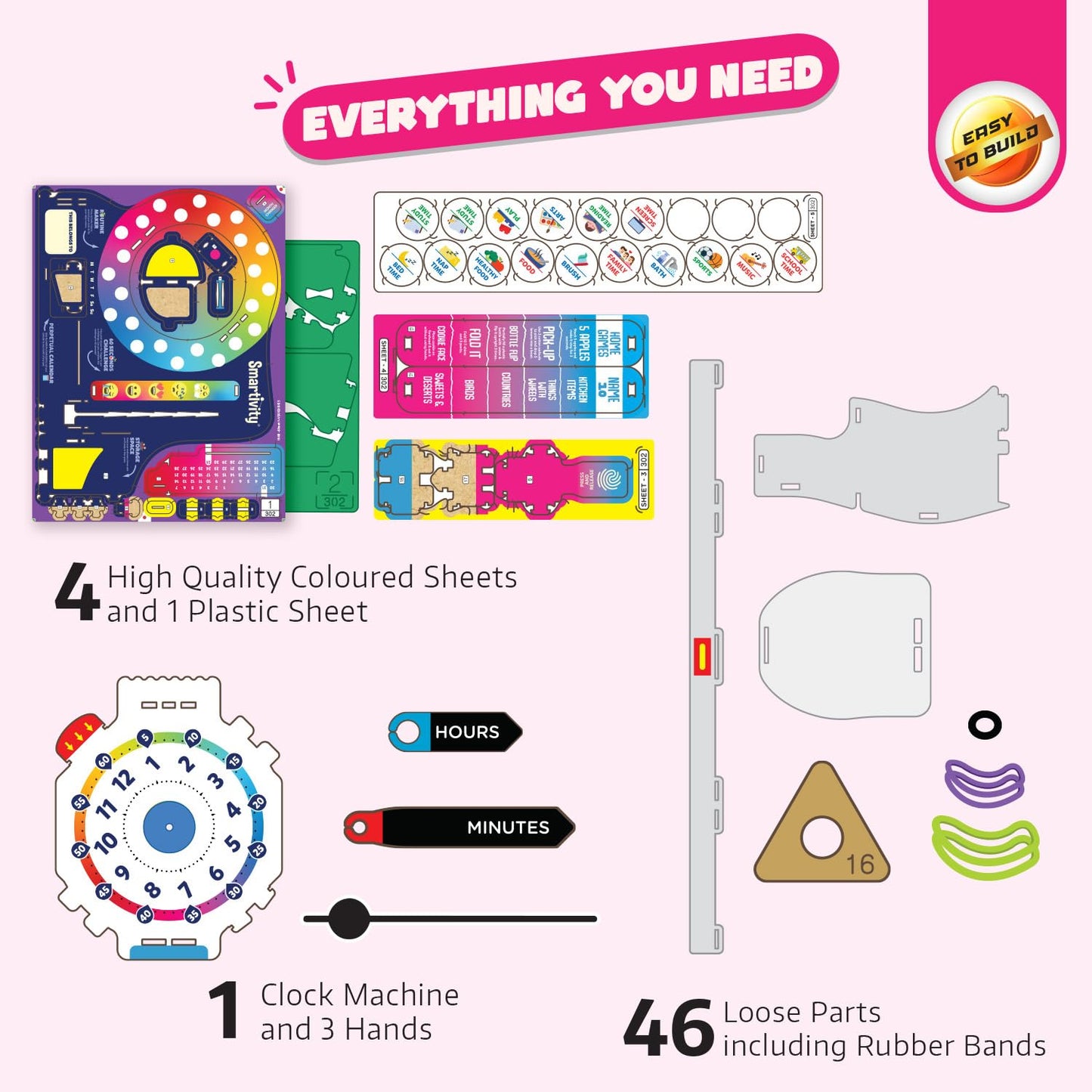 Smartivity DIY Interactive Clock With Stationary Organiser For Kids Ages 6-12|Features An Infinity Calendar