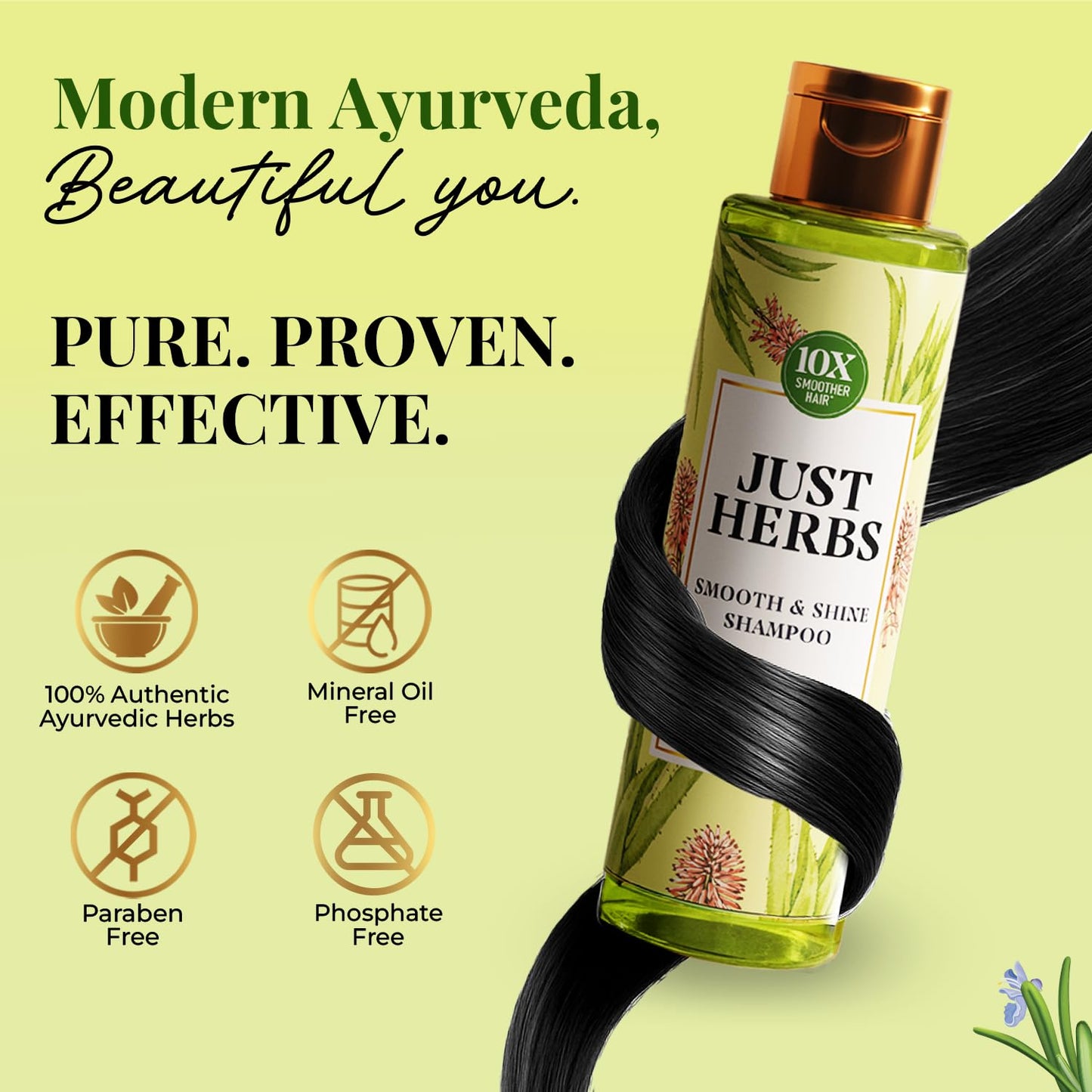 Just Herbs Ayurvedic Silky Strength Anti Dandruff & Hairfall Shampoo 200 ml