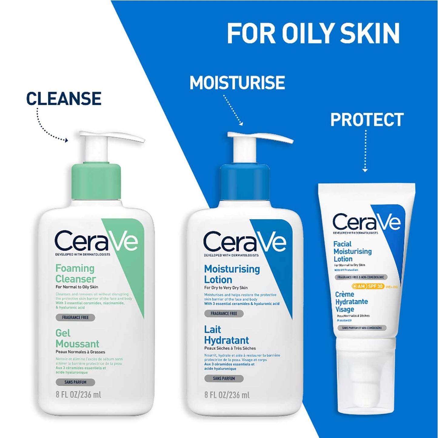 CeraVe Foaming Cleanser For Normal To Oily Skin, 236 ml
