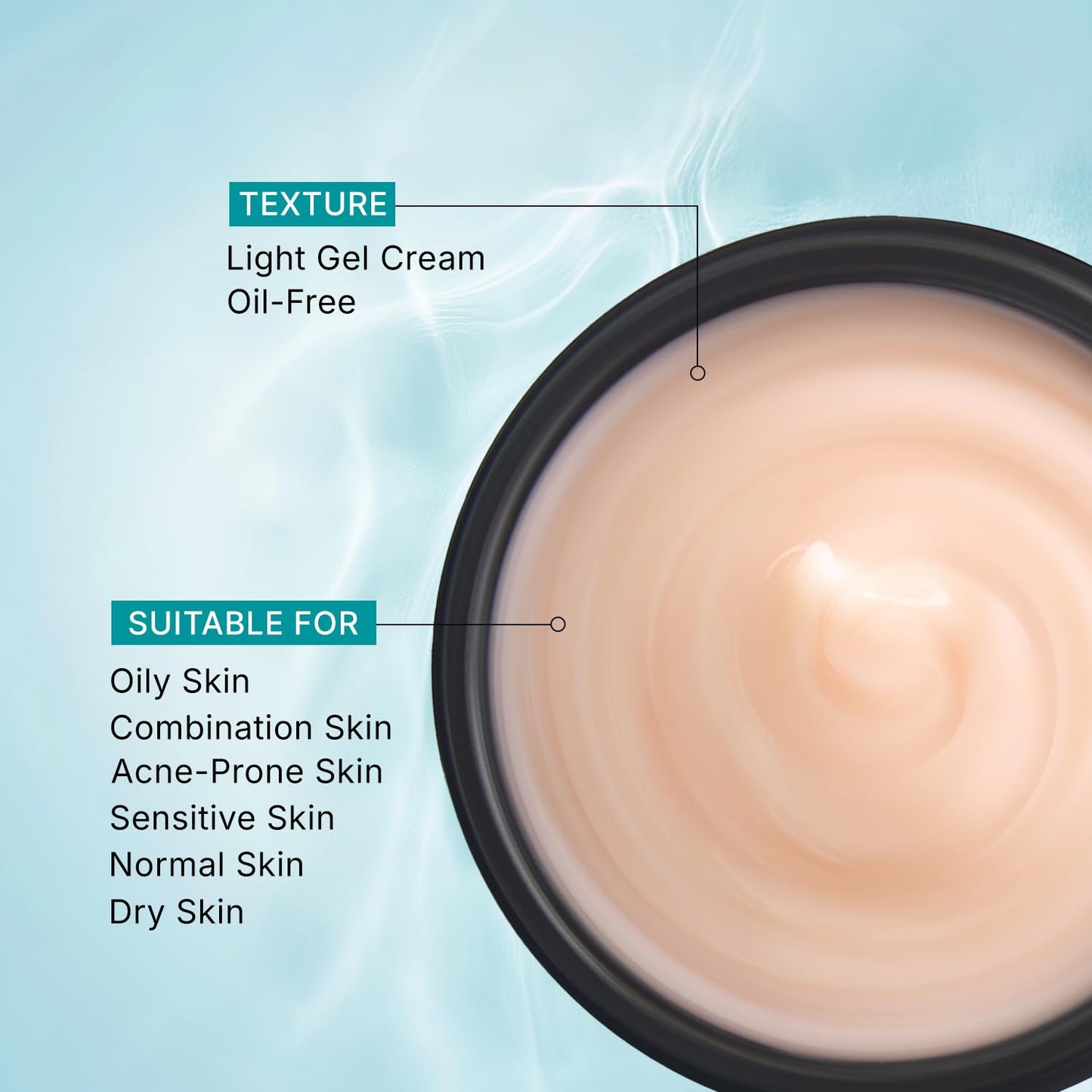 Pilgrim Korean Rice Water Hydra Glow Moisturizer, 50 gm, 5 Hyaluronic Acids, 3% Niacinamide, 5 Ceramides