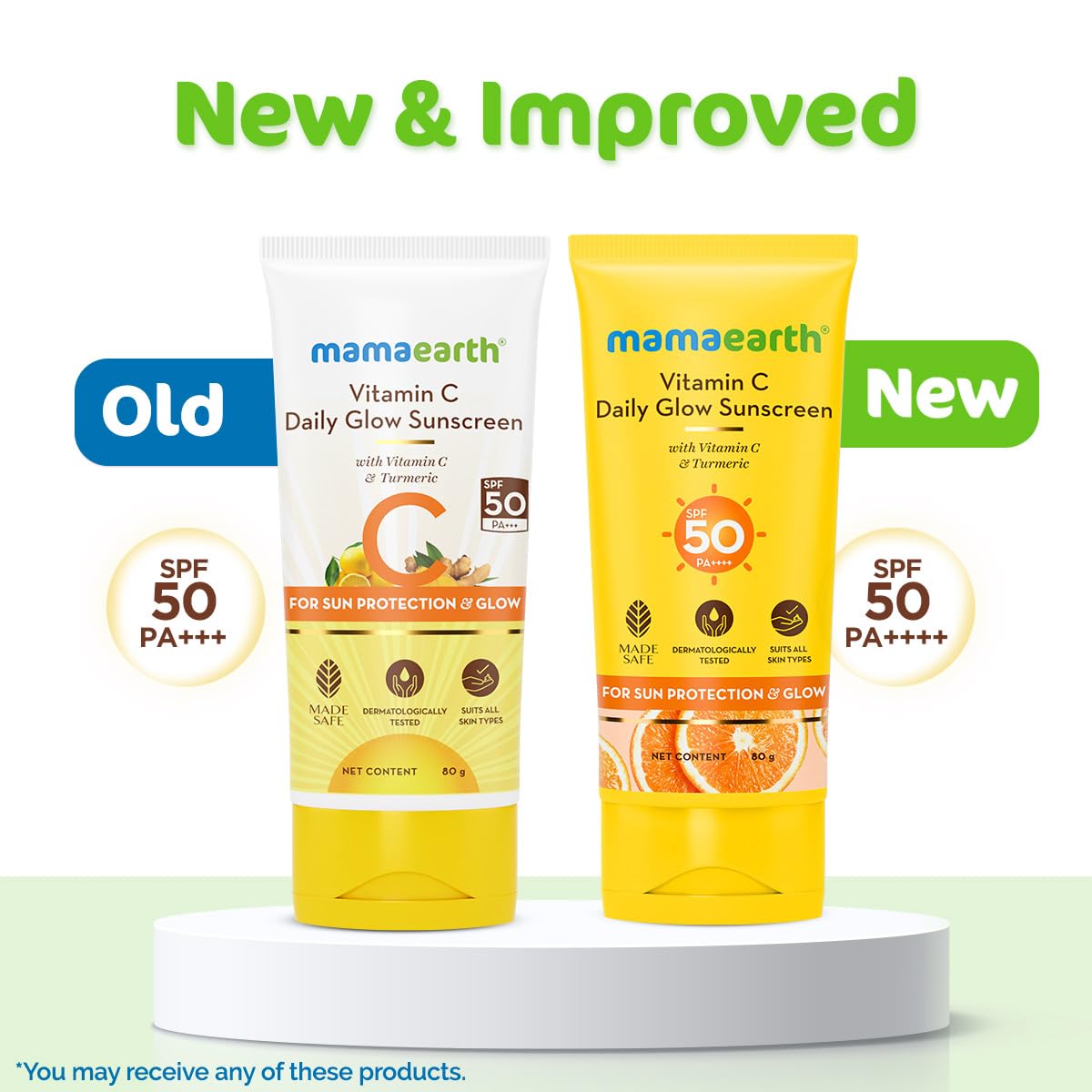 Mamaearth Daily Glow Sunscreen With Vitamin C & Turmeric|For Sun, |For All Skin Types |80 G