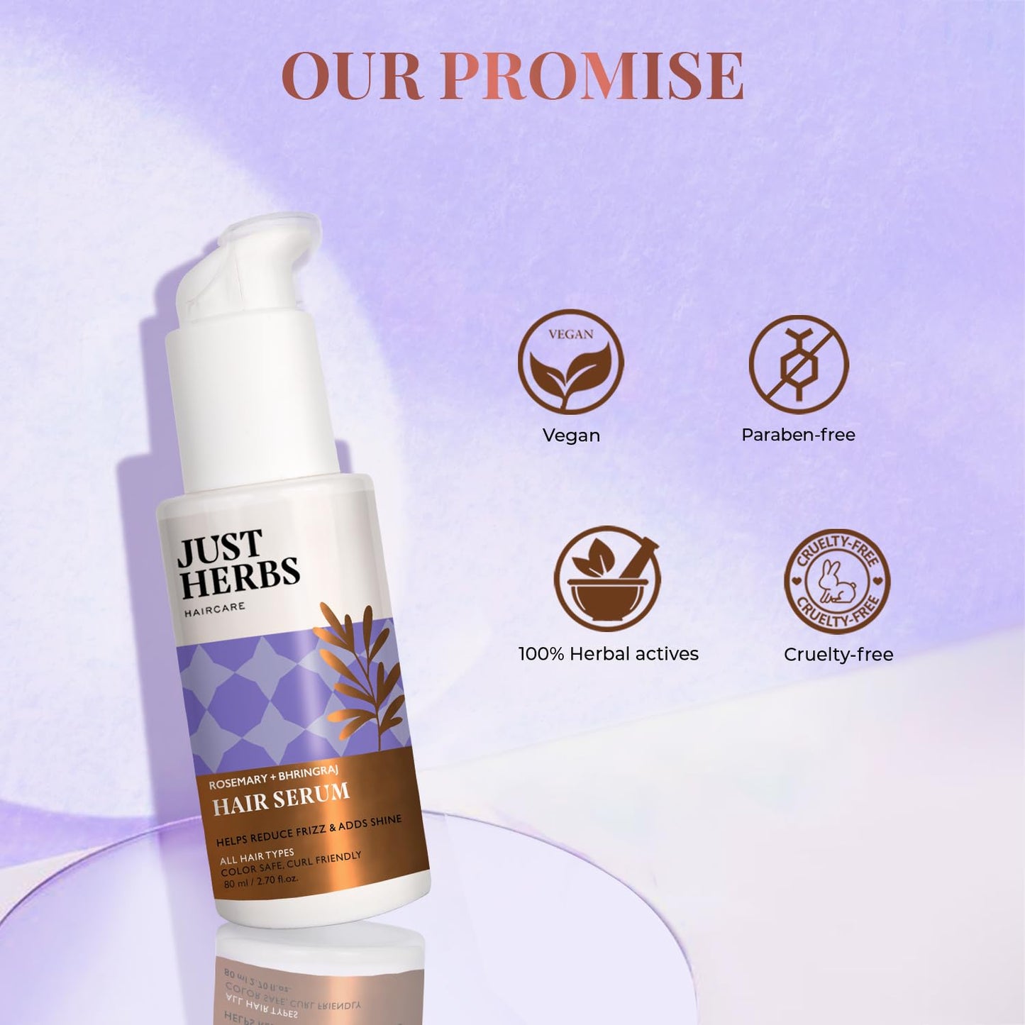 Just Herbs Rosemary Bhringraj Hair Serum 80 ml