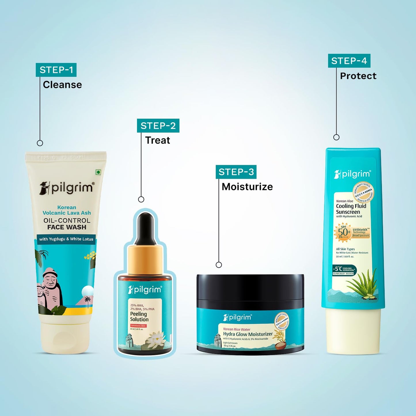 Pilgrim 25% AHA + 2% BHA + 5% PHA Peeling Solution 30ml For Face & Body |10-Minute Facial At Home