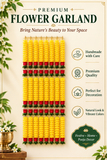 Arabuzz Premium Flower Garland featuring vibrant yellow flowers with red rose accents.