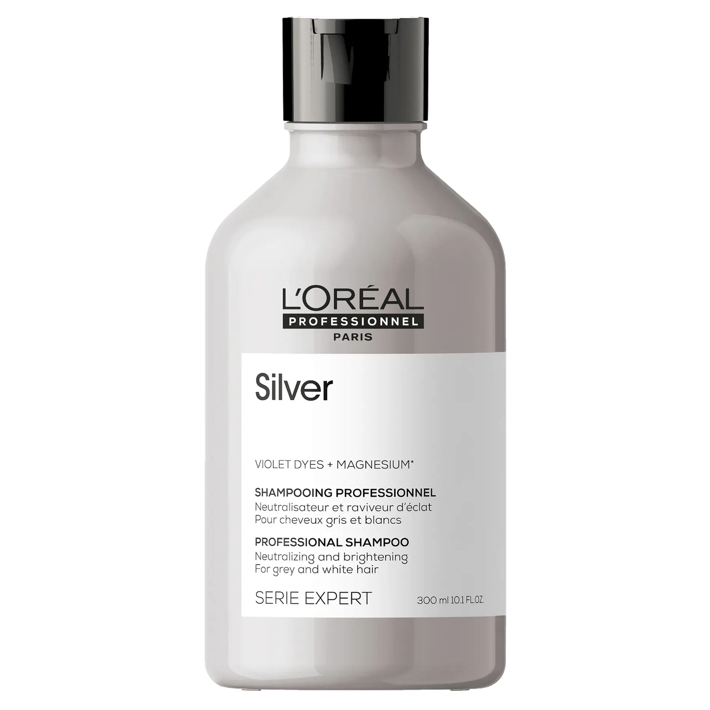 Loreal Professionnel Serie Expert - Silver Violet Dyes + Magnesium Neutralising and Brightening Shampoo (For Grey and White Hair)
