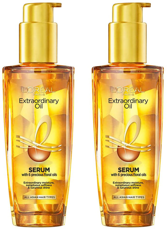 L’Oréal Paris Serum, Protection and Shine, With 6 Rare Flower Oils, Extraordinary Oil, 100 ml