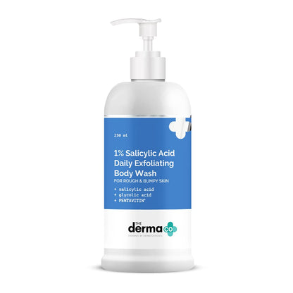 The Derma Co 1% Salicylic Acid Daily Exfoliating Body Wash To Prevent Body ACNE & Cleanse Skin- 250 ml