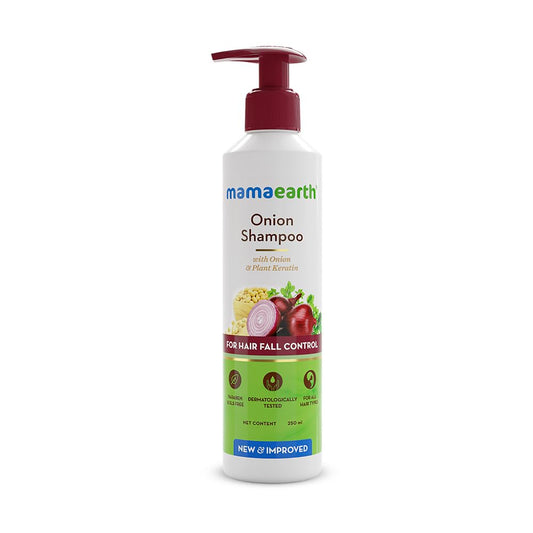 Mamaearth Onion Hair Fall Shampoo for Hair Growth & Hair Fall Control, with Onion Oil & Plant Keratin 250ml