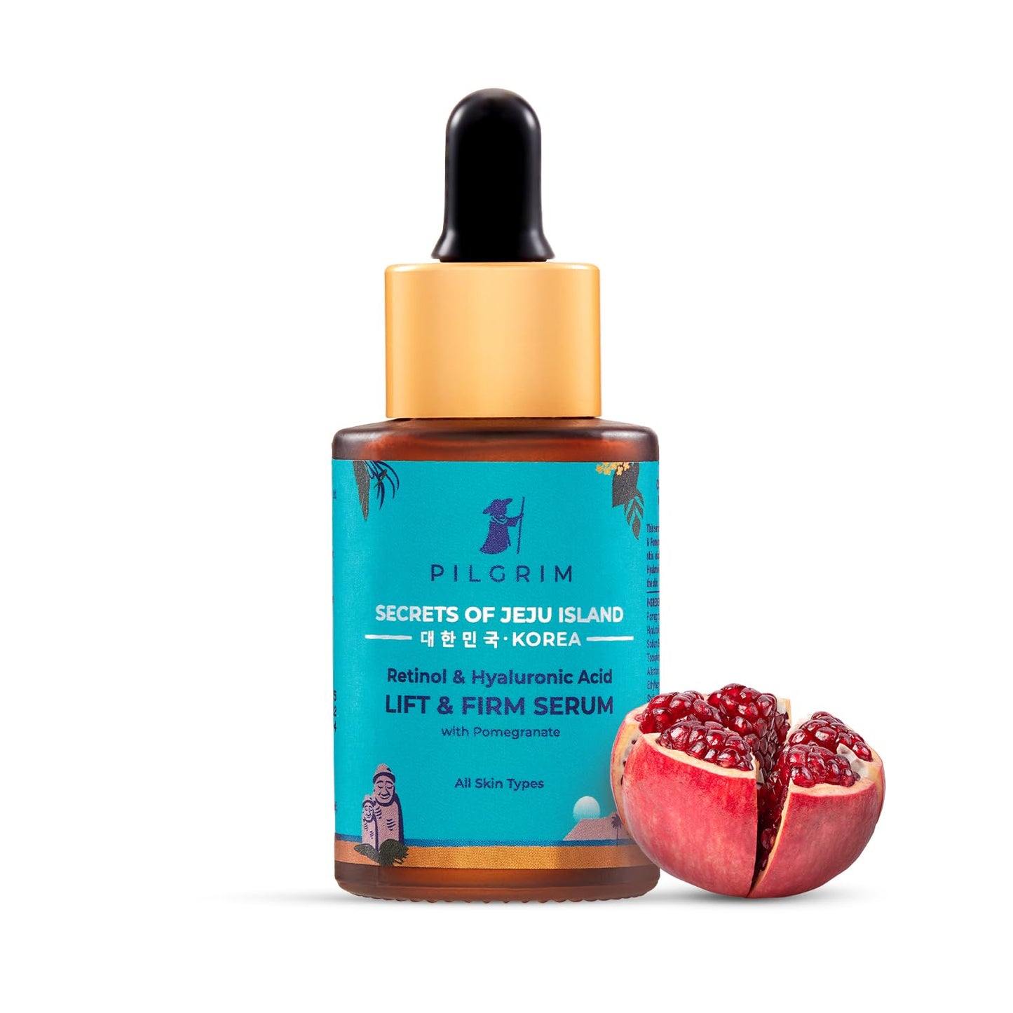 Pilgrim Korean 0.5% Retinol & 1% Hyaluronic Acid Lift & Firm Anti Aging Serum, 30 ml