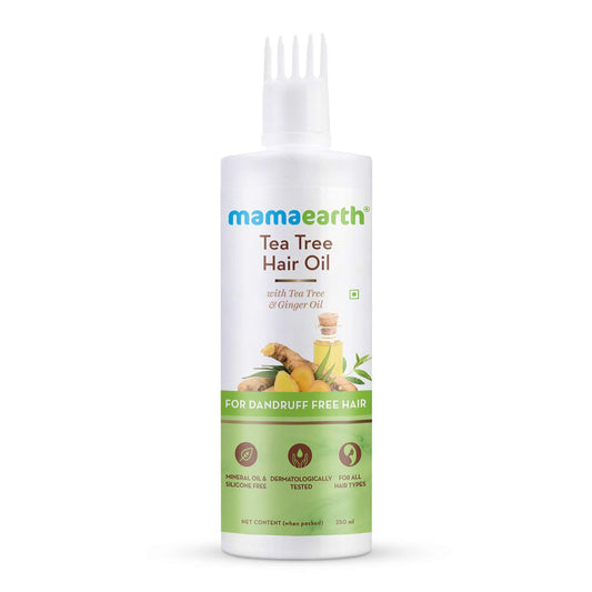 Mamaearth Tea Tree Anti Dandruff Hair Oil with Tea Tree Oil & Ginger For Dandruff-Free Hair - 250 ml