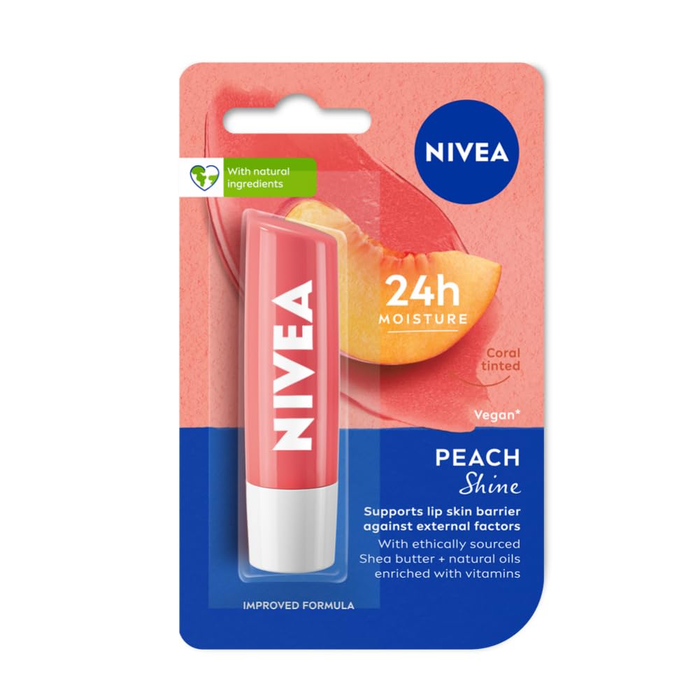 NIVEA Lip Balm, Fruity Berry Shine, 4.8g