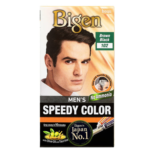 Bigen Men's Speedy Color, Hair Color, 80g - Brown Black 102