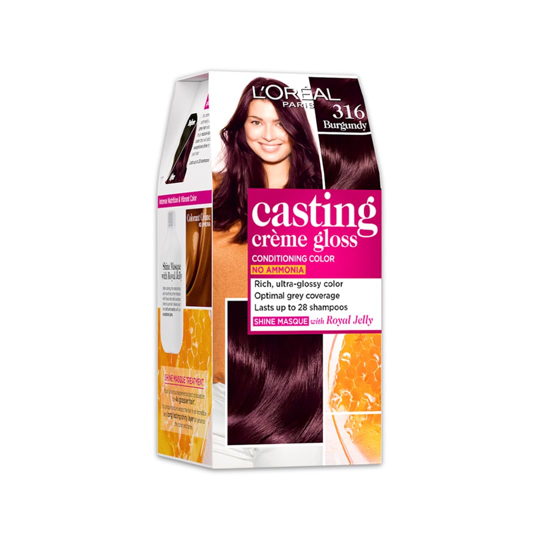 L’Oréal Paris Casting Creme Gloss Hair Color, Burgundy 316, 87.5g+72ml