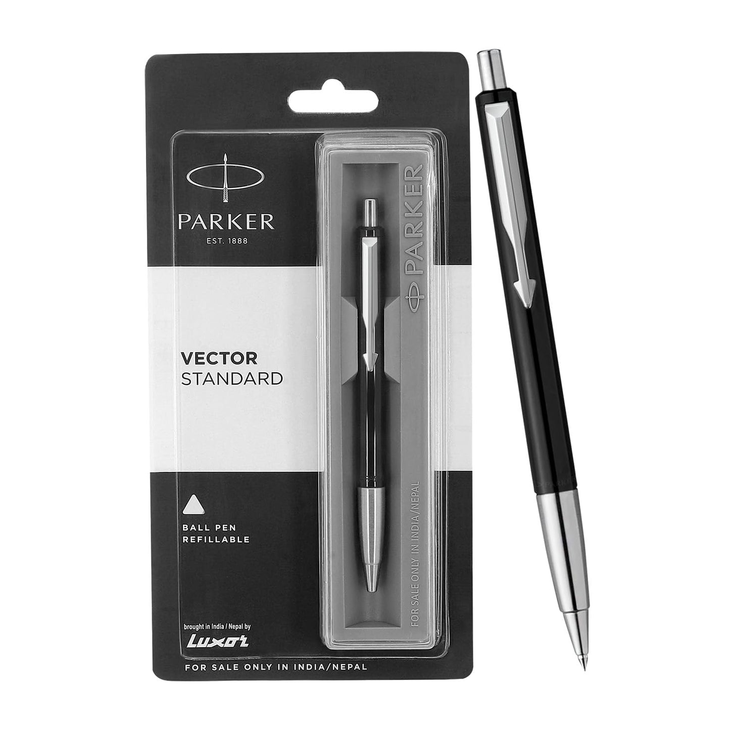 Parker Vector Standard Chrome Trim Ball Pen