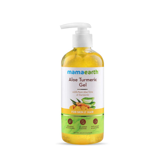 Mamaearth Aloe Turmeric Gel From 100% Pure Aloe Vera For Face, Skin & Hair with Turmeric & Vitamin E-300ml